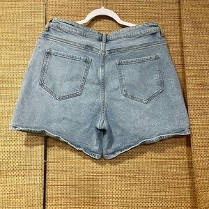 SHEIN Blue Jean Shorts High-Waisted Relaxed Fit